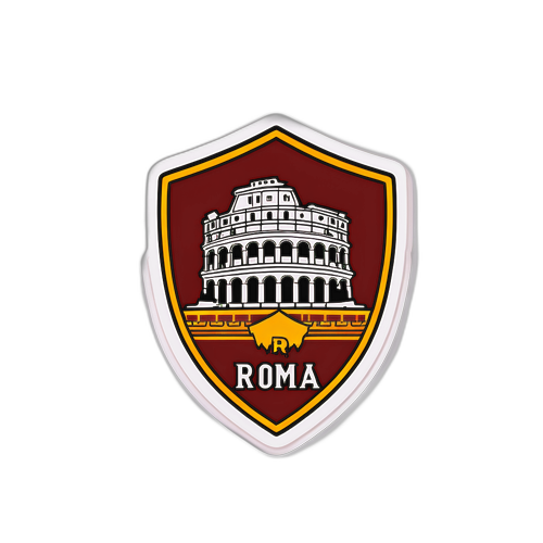 Sticker AS Roma với logo đội bóng và hình ảnh thành Rome