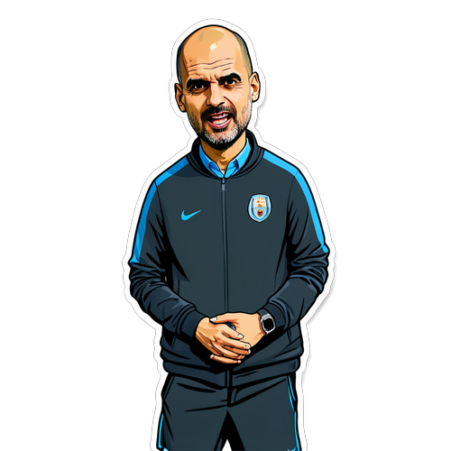 Sticker Pep Guardiola Bersemangat