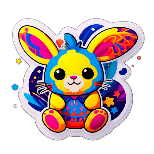 Funky Labubu klistremerke