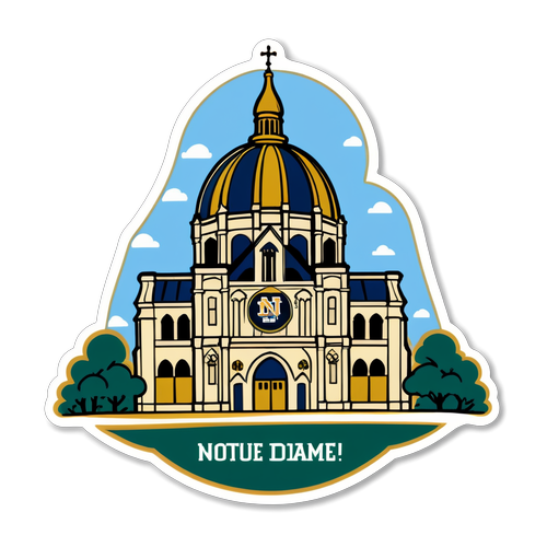 Touchdown in the Sky: Notre Dame's Golden Dome Cheers 'Go Irish!' in Style!