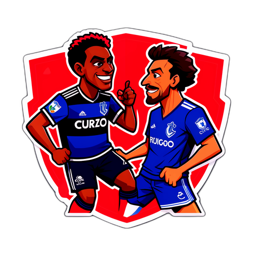 Adesivo animado de fãs do Flamengo e do Cruzeiro em duelo amistoso