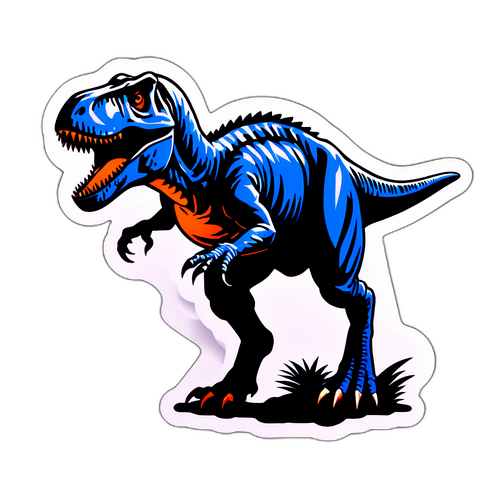Sticker Jurassic World - Tyrannosaure en Action