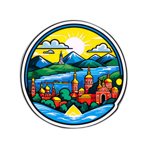 Наклейка з елементами міста Фастів