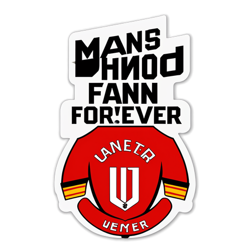 Stiker Jersi Merah Manchester United 'Man Utd Forever'