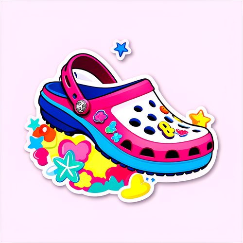 Trendy Crocs Stickers: Gør Dit Footwear Unikt med Farverige Charms og Sjove Mønstre!