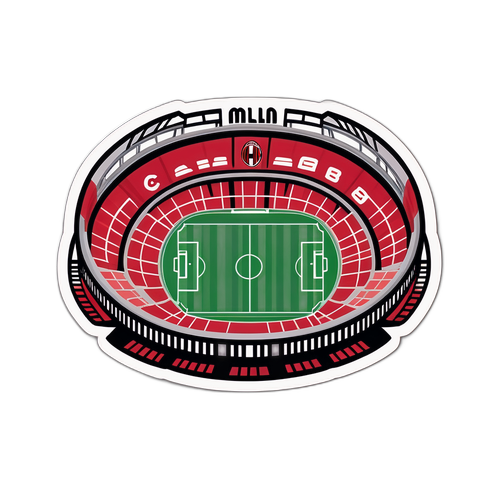 Stadion AC Milan s fanoušky a slavnostní atmosférou