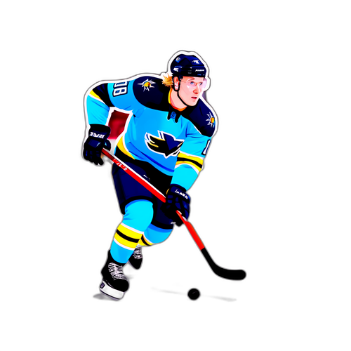 Patrik Laine ampuu kiekkoa jääkiekko-ottelussa