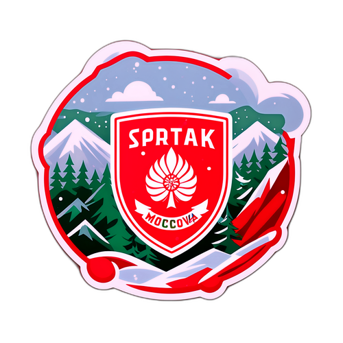 Spartak Moskova Emblemli Kar Temalı Sticker