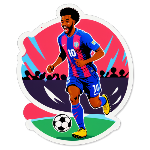 Illustration av Bryan Mbeumo i en livlig tröja