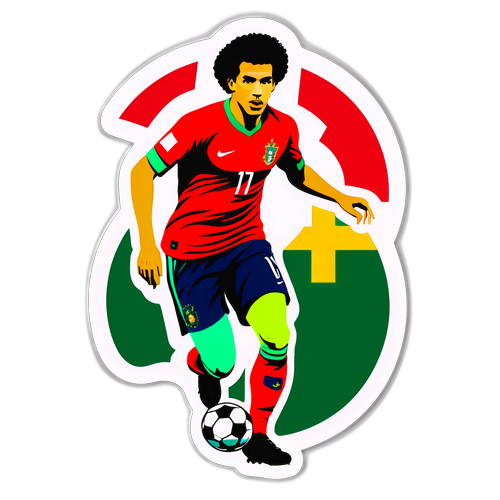 Autocolant jucător de fotbal portughez