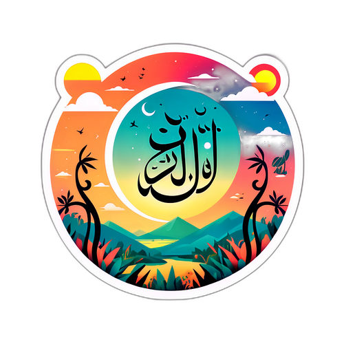 שקיעה עם כתיבה ערבית