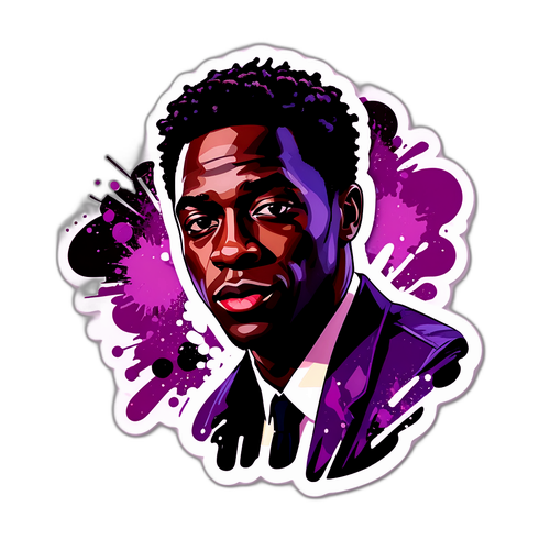 Illustration artistique d'un autocollant de Damson Idris