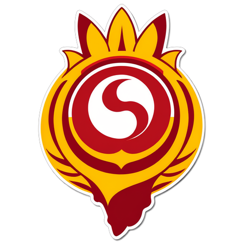 Galatasaray Emblem Stickers: Elegant & Sporty in Red and Yellow!