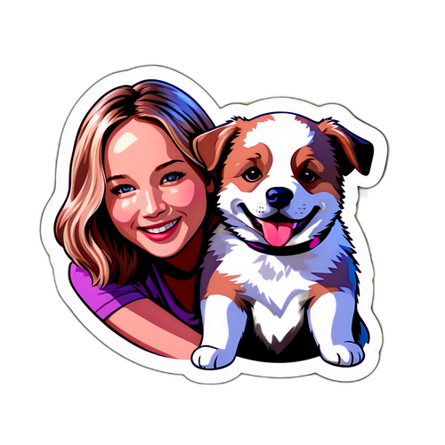 Jennifer Lawrence és egy csodás kutya a parkban