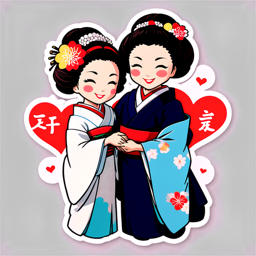 照久と舞子の結婚を祝うデザイン