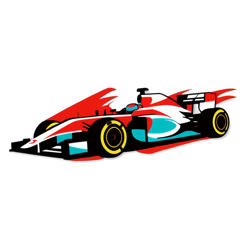 Sticker ya Gari la F1 Liki Mbele ya Bendera ya Mchanganyiko