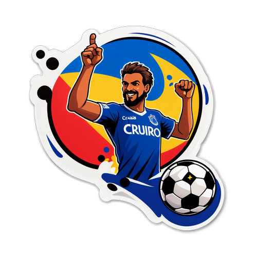 Sticker que Celebra o Jogo Cruzeiro vs Flamengo