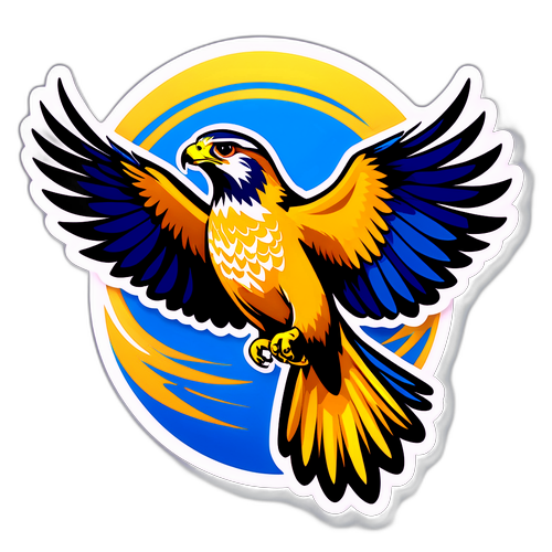 Falcon in Flight Sticker