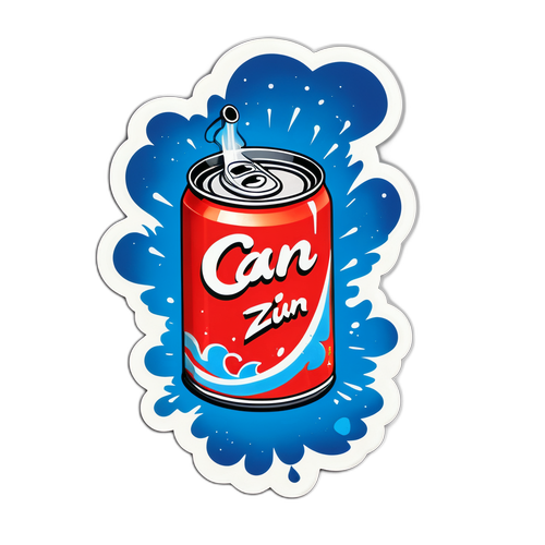 Sticker van Can Uzun getekend met spuitverf op een muur, met een creatieve vibe