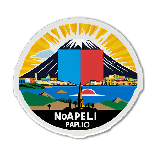 Sticker inasherehekea rangi za Napoli