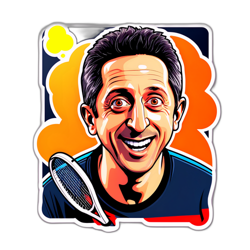 Gad Elmaleh met Tennisslag