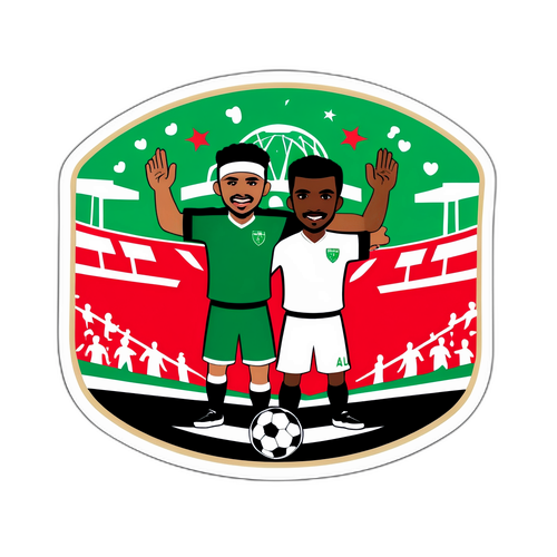 Sticker ya Mechi ya Soka kati ya Al-Ahli na Shabab Alahli