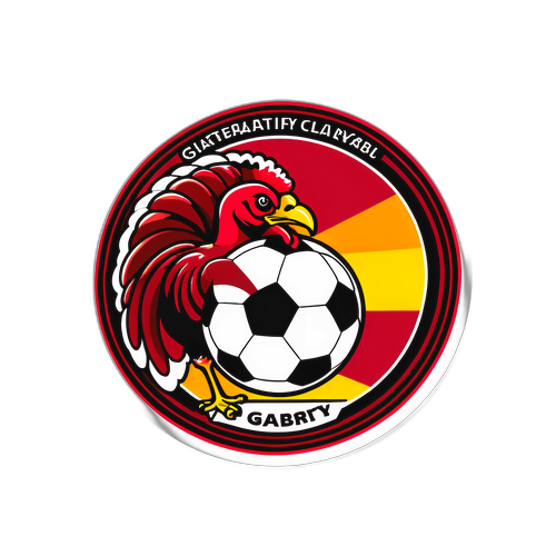 Stiker Ayam Turki dan Bola Sepak