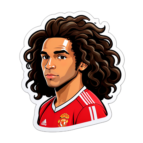 Guendouzi'nin İkonik Saç Stili ve 8 Numaralı Formasıyla Dinamik Sticker