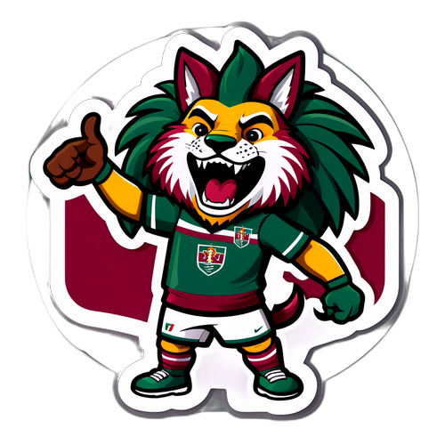 Fluminense-mascot som heier på fansen