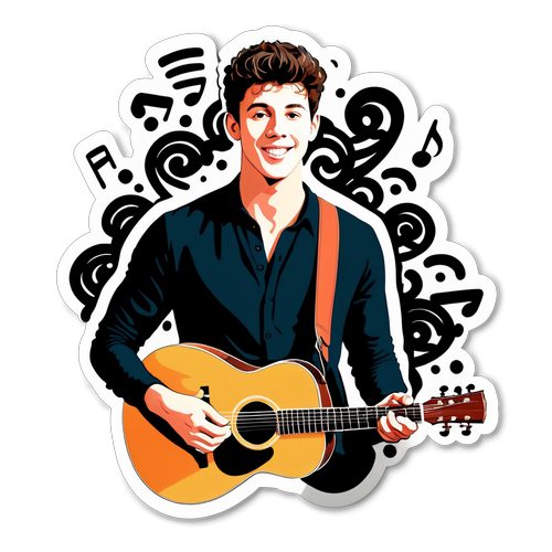 Sticker Shawn Mendes di Konsert