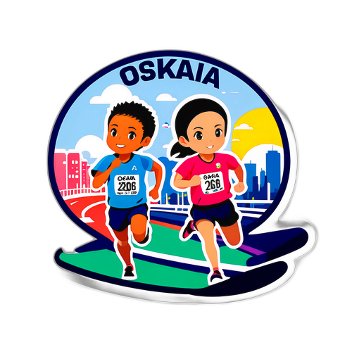 2026年大阪マラソンに向けた可愛いランナーのデザイン