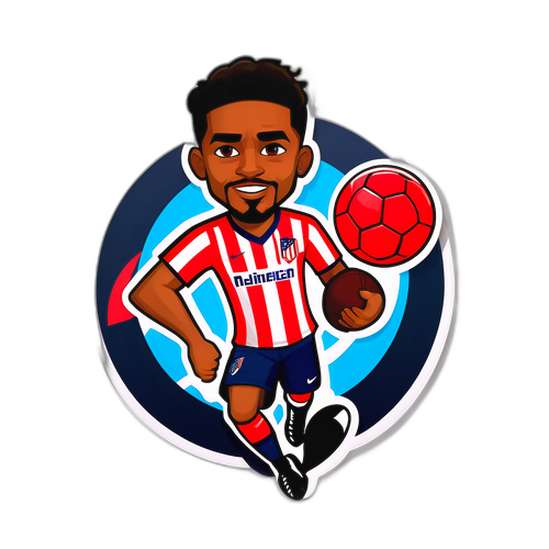 สติ๊กเกอร์การ์ตูนของนักฟุตบอล Atlético Madrid