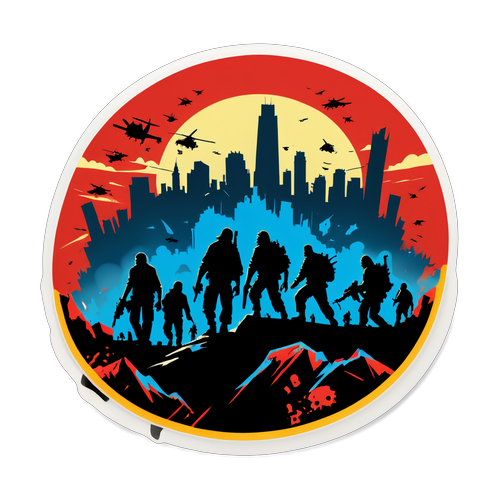 Autocollant de la ville ruinée de World War Z