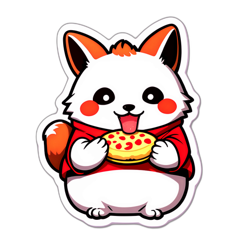愛らしいキャラクターが茨城の特産品を食べているイラスト