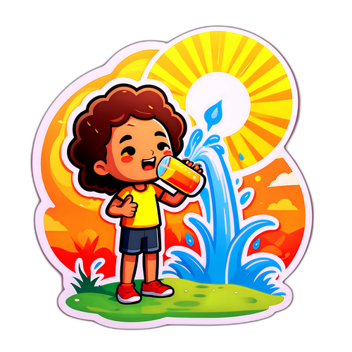 Sticker illustrant les effets de la canicule