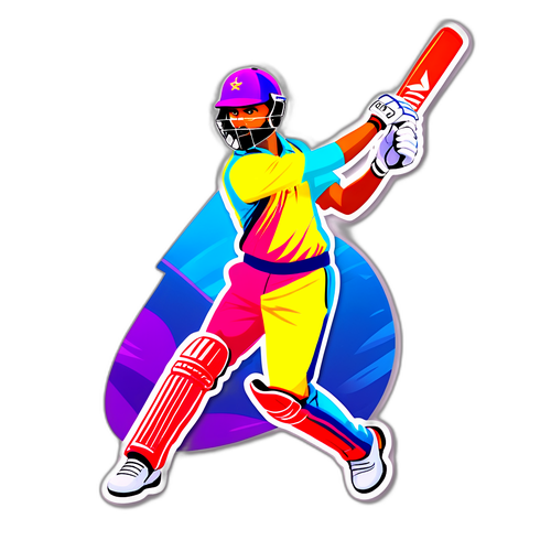 क्रिकेट के माहिर रिंकु सिंह का स्टिकर