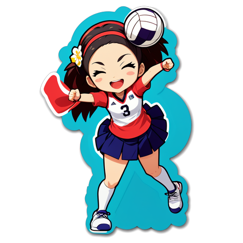 ボレーサー真子の勝利のポーズ