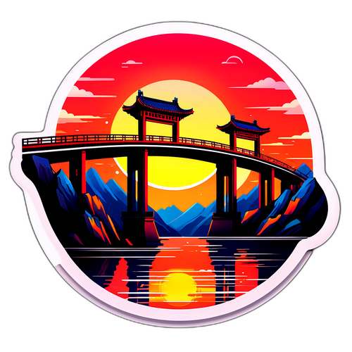 Stiker Dramatis Jembatan Hongqi Menjelang Keruntuhan