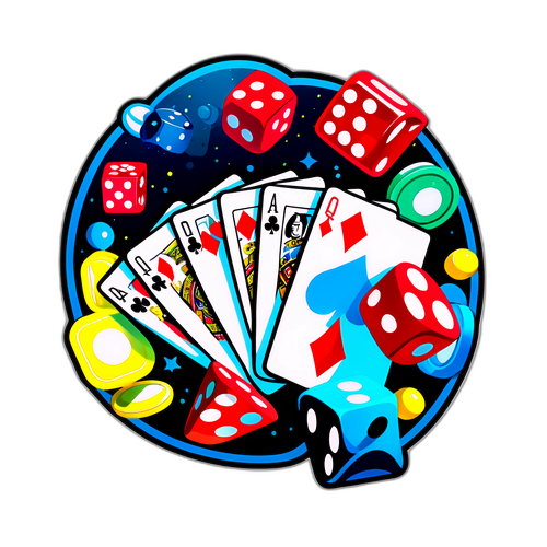 Makulay na Sticker ng Casino