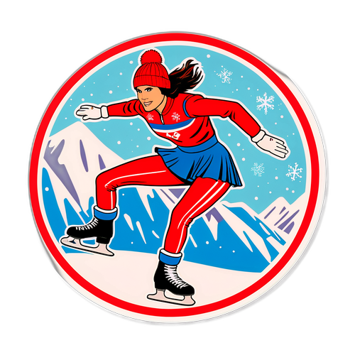 Vintage-Sticker von Katarina Witt
