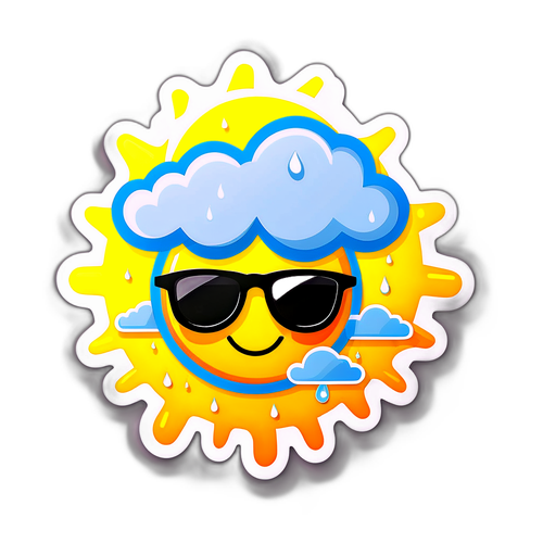 Sticker Tema Cuaca Ceria