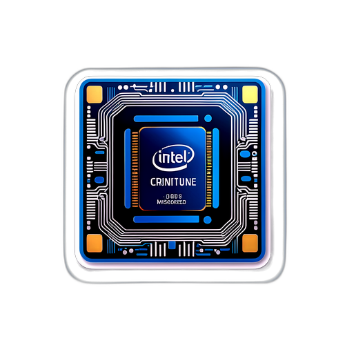 高科技Intel貼紙設計