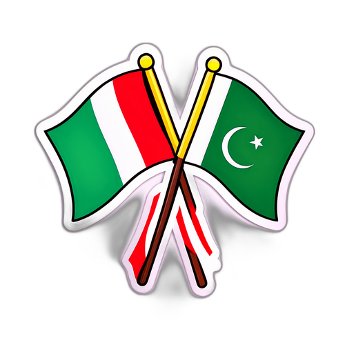 Forente flagg av Italia og Pakistan