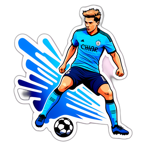 Dynamic Soccer Action Sticker