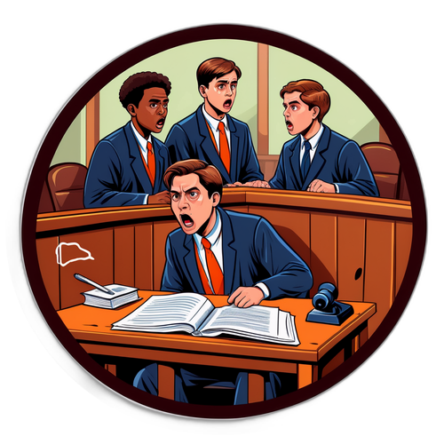 法庭上的震撼场景