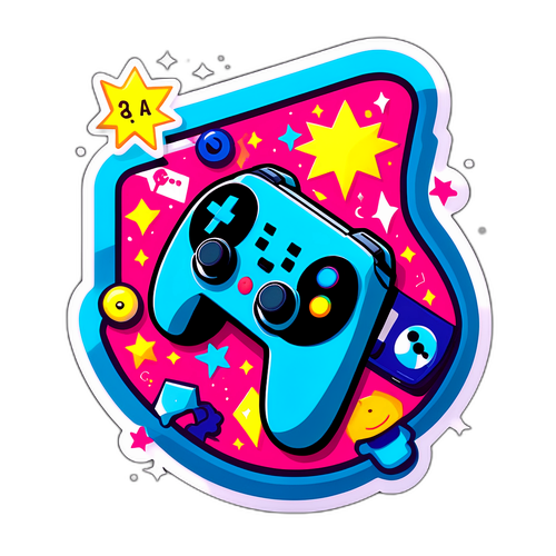 Sticker artistic cu temă de jocuri video