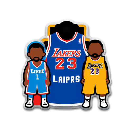 Retro na Sticker ng Lakers vs Clippers