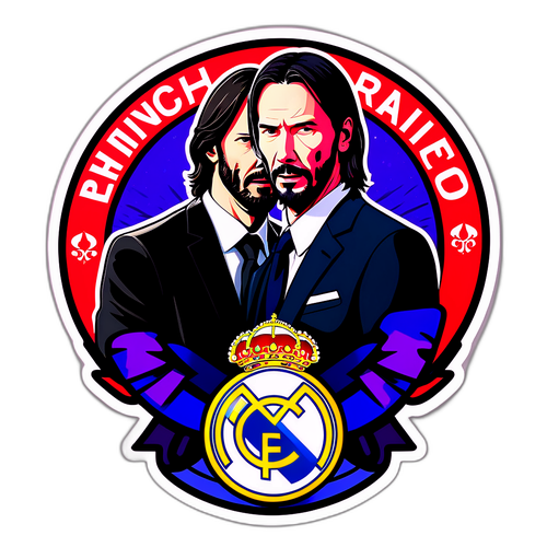 Barátság szelleme John Wick-kel és a Real Madrid emblémájával