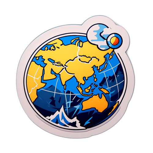 Stylized Earthquake Representation Sticker