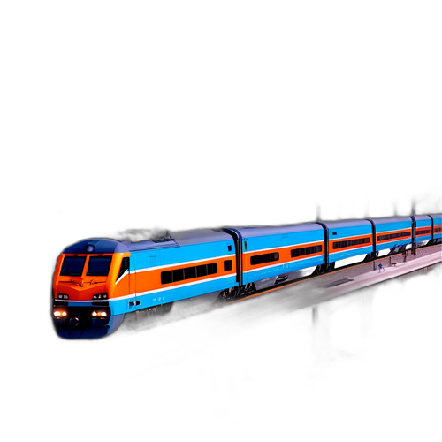 壮观的超长火车场景